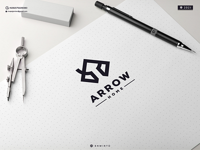 ARROW Concept Logo app arrow branding design design logo icon lettering logo minimal typography vector