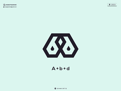 Abd Concept Logo abduction app branding design design logo icon lettering logo minimal typography vector