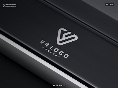 V4 Concept Logo branding design design logo icon illustration letter lettering logo logos minimal monogram v4 vector