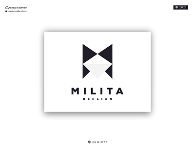 MILITA BERLIAN Logo animation branding design design logo graphic design icon illustration letter lettering logo logodesign melita minimal monogram vector