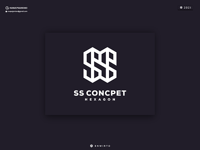 SS Hexagon Logo branding concept design design logo icon illustration lettering logo logohexagon minimal monogram ss vector