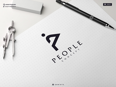 PEOPLE Concept Logo animation branding concept design design logo graphic design icon illustration letter lettering logo logodesign logos minimal monogram motion graphics people vector