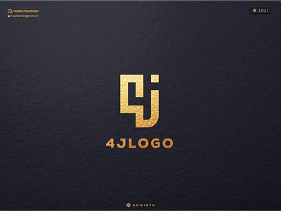 4j Concept Logo 4j branding design design logo icon illustration letter lettering logo minimal monogram ui vector