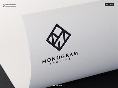 MONOGRAM TAGLINE LOGO branding design design logo icon illustration lettering logo minimal vector