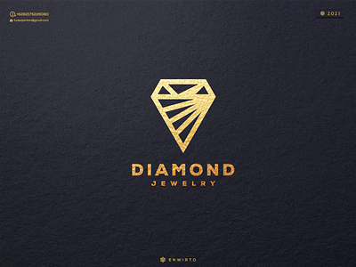 DIAMOND JEWELRY LOGO branding design design logo diamond icon illustration jewelry letter lettering logo minimal monogram vector