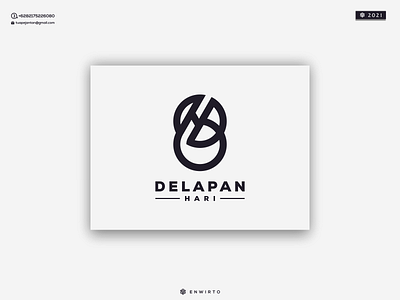 DELAPAN HARI LOGO branding design design logo icon illustration letter lettering logo minimal monogram vector