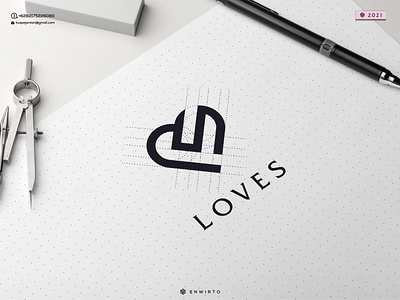 LOVES LOGO branding design design logo icon illustration letter lettering logo logos minimal monogram ui vector