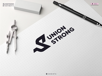 UNION STRONG LOGO branding design design logo icon illustration letter lettering logo logos minimal monogram strong union vector