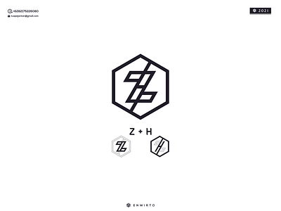 Letter ZH Concept Logo