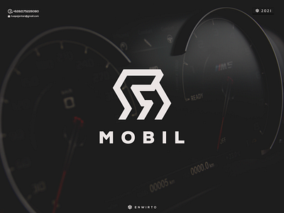 MOBIL LOGO branding design design logo icon illustration letter lettering logo logos minimal mobil monogram vector