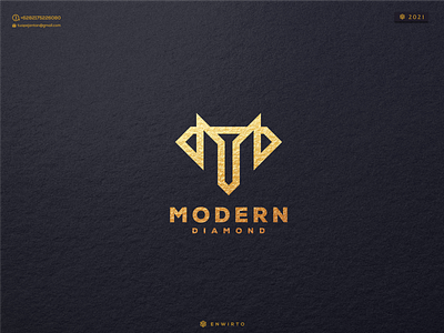 MODERN DIAMOND LOGO branding design design logo icon illustration letter lettering logo logos minimal modern monogra ui vector