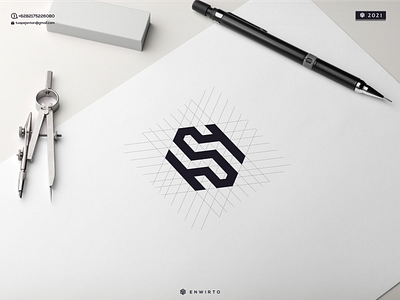 HS or H Concept Logo branding design design logo h hs icon illustration letter lettering logo logos minimal monogram vector