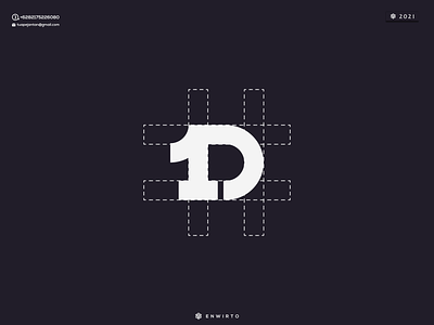 1D Concept Logo 1d branding design design logo icon illustration letter lettering letters logo logos minimal monogram monograms ui vector