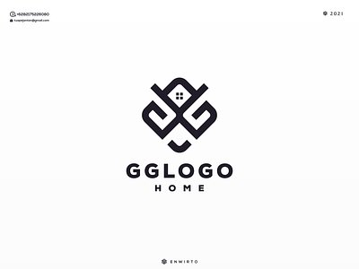 GG LOGO HOME branding design design logo gg home icon illustration lettering logo logos minimal monogram vector