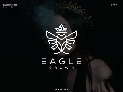 Eagle Crown Logo animation branding design design logo eagle graphic design icon illustration lettering logo minimal motion graphics vector