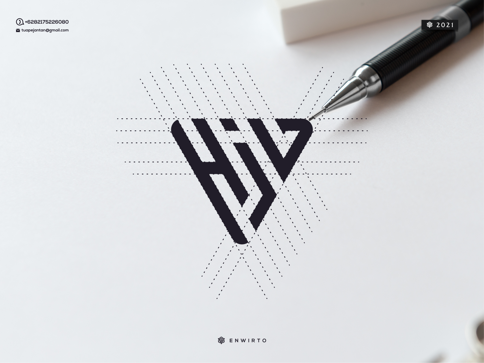 HJV Monogram Logo by Enwirto on Dribbble