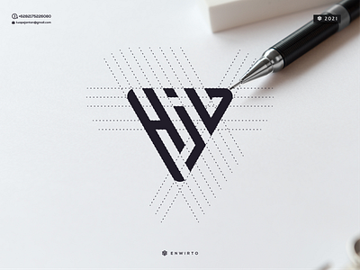 HJV Monogram Logo branding design design logo hjv icon illustration letter lettering logo logos minimal monogram vector