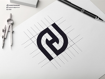 Monogram H Logo branding cool design design logo good h logo icon illustration letter lettering logo logod minimal monogram nice simple ui vector