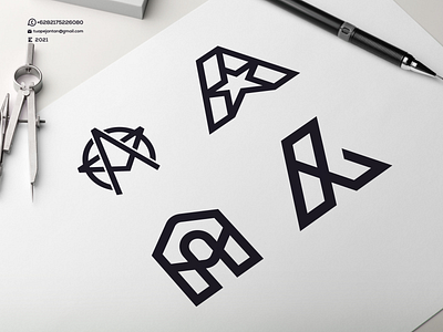 Monogram A Which one better ? a set branding cool design design logo icon illustration letter lettering logo logos minimal monogram nice ui vector