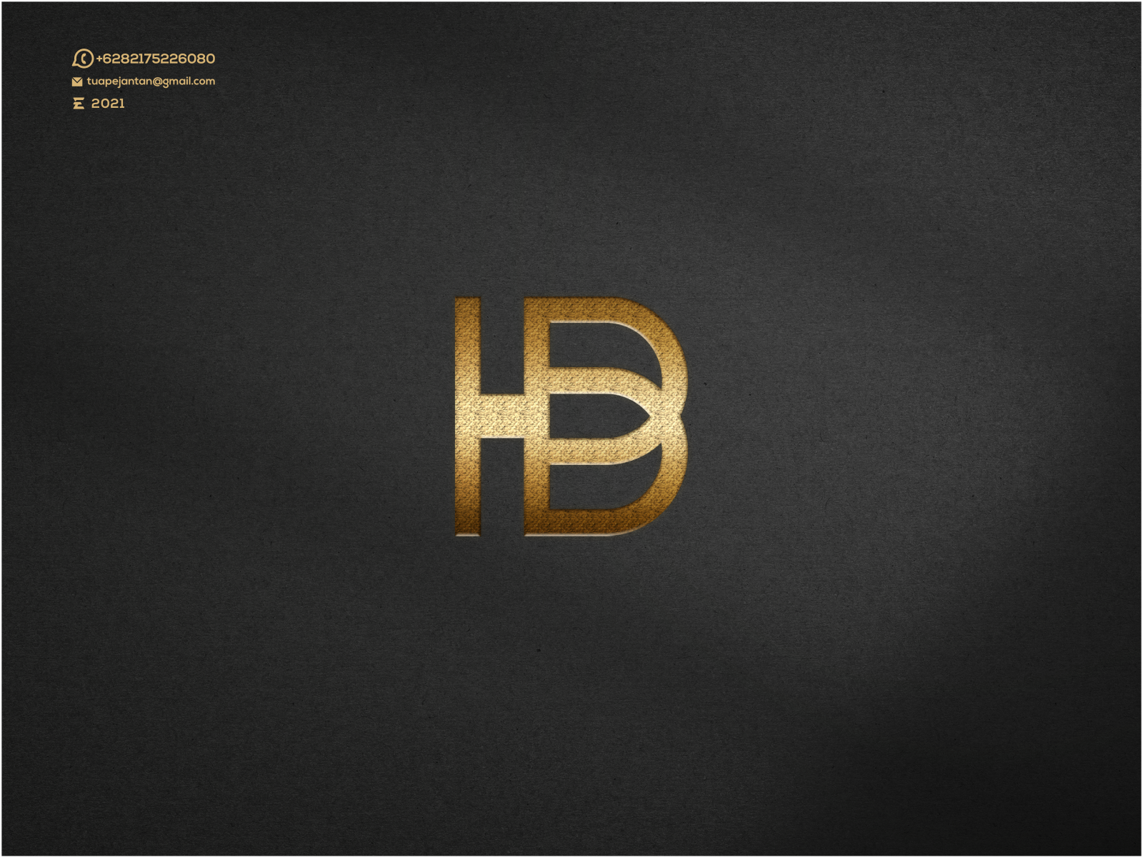 Pair of letters HB logo - MasterBundles