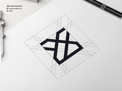 Monogram X Logo Design .