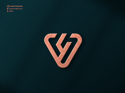 Monogram V4 Logo Design .