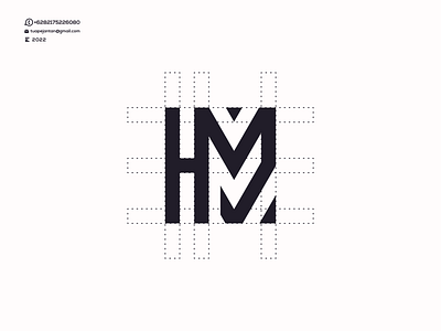 Monogram HM Logo Design .