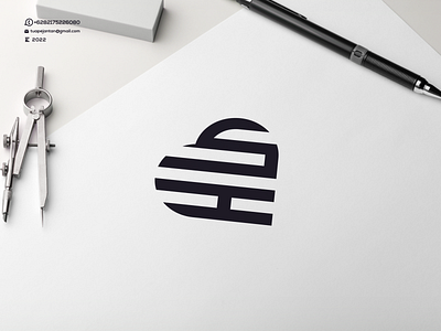 Monogram SH or HS Logo Design .