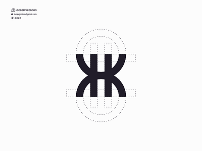 Monogram XH Logo Design .