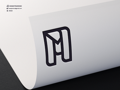 Monogram M Logo Design .