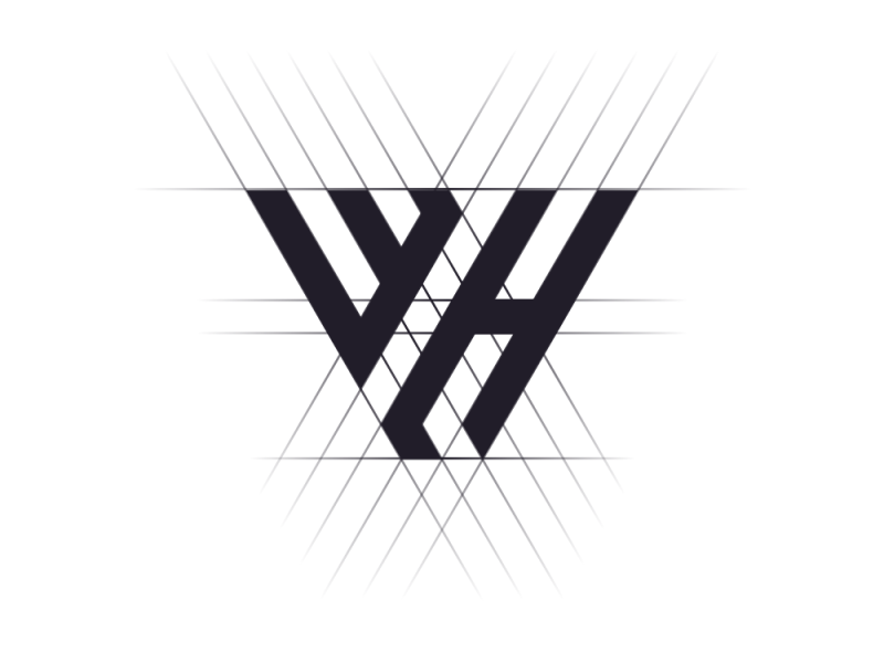 Wh logo monogram design template Royalty Free Vector Image