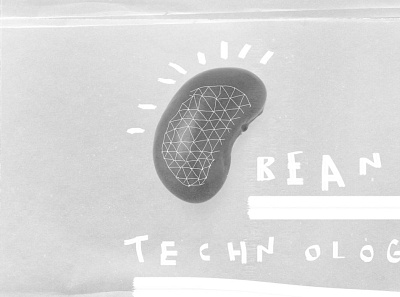 Bean Technology abstract abstract illustration beans black and white drawing hand drawn hand lettering hand typography illustration illustration design photo photoshop sketch technology