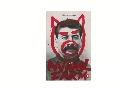 Animal Farm Book Cover book book cover book design challenge community design dribbbleweeklywarmup dribble handlettering illustration rebound typography warm up