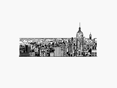 New York Skyline city cityscape design distressed graphic illustration illustrator ink inkscape new york sketch texture vector vector art vintage