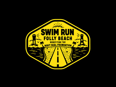 Swim Run Folly Beach Badge