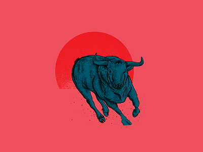 Bull branding design distressed graphic halftone illustration illustration art illustrator texture vector vector art vector illustration