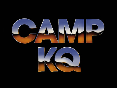Camp KQ • Chrome Typography art branding chrome design digital illustration logo type typeface typography