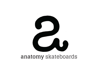 Anatomy Skateboards Logo art branding design digital identity illustration logo skateboard skateboards typography vector