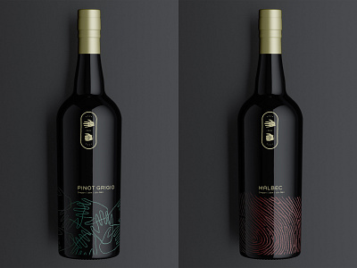 Hand Over Fist • Packaging art bottle bottles branding design illustration label logo packaging pattern product type typography vector wine wine bottle wine label winery