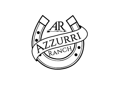Azzurri Ranch brand brand design branding brands clean flat horse logo logo logo design logos ranch