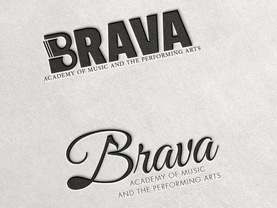 Brava Academy academy branding clean college design logo logo design logos music music art music school school university