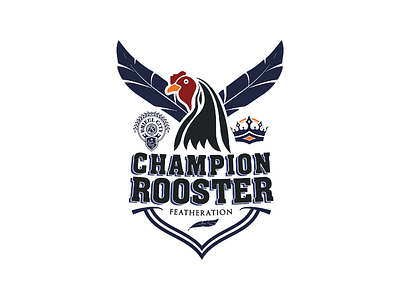 Updated Champion Rooster apparel brand fashion hoodie logo logo design merch rooster t shirt t shirt design