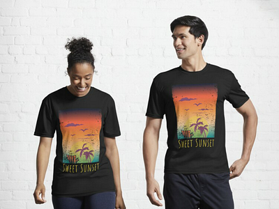 Sweet Sunset by Colour Swatchez 2020 merch 2020 trends athletic apparel beach beach t shirt new trends summer summer apparel summer clothes summer vibes sunset sunset t shirt sweet sweet sunset tropical tropical wear vacation vacation tees