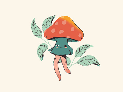 Cute Mushroom character cute illustration mushroom