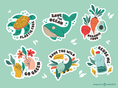 Sticker animals set