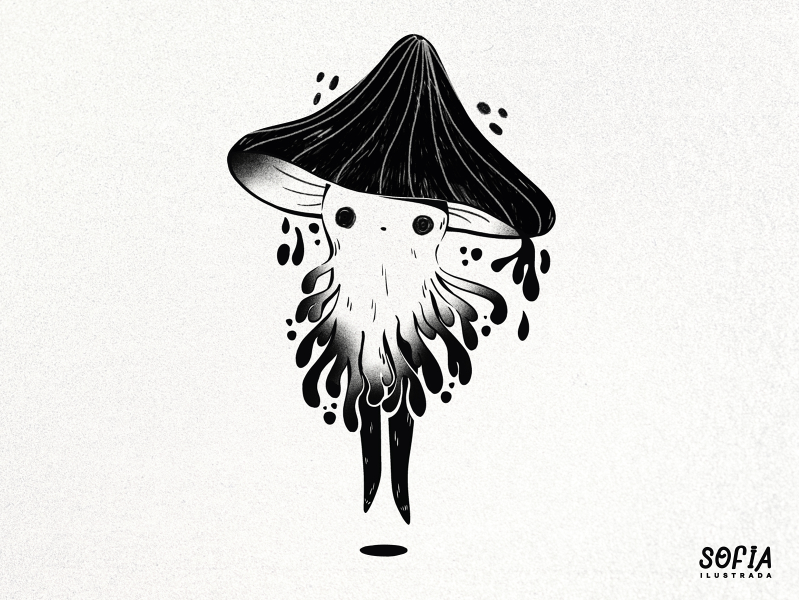 Ghost mushroom by Sofía ilustrada on Dribbble