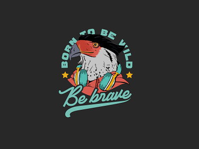 Bird illustration badge