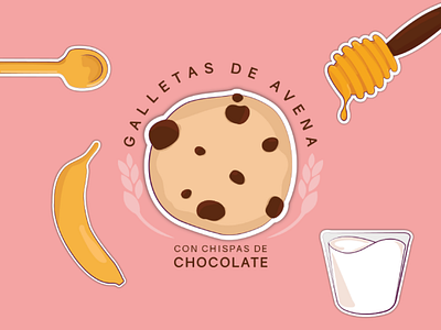 Cookies Ilustration bakery chef cookie ilustration digital ilustration food food ilustration honey ilustration milk social media design social media ilustration