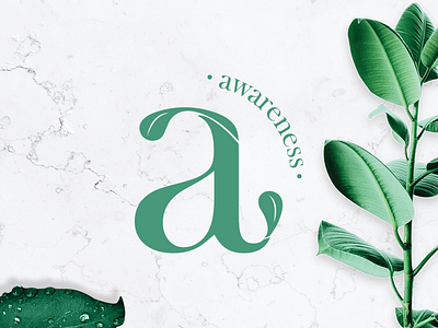 Awareness awareness brand identity branding design ecology ecommerce design green green logo logo plants typography vector