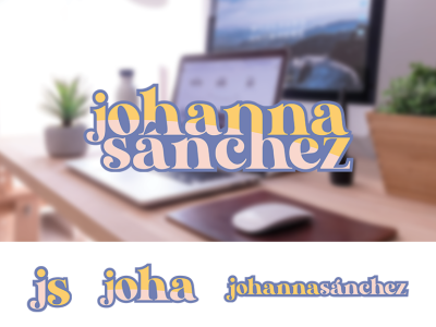 Johanna Sánchez - Logo Design adobe illustrator branding design font logo personal brand typography vector yellow